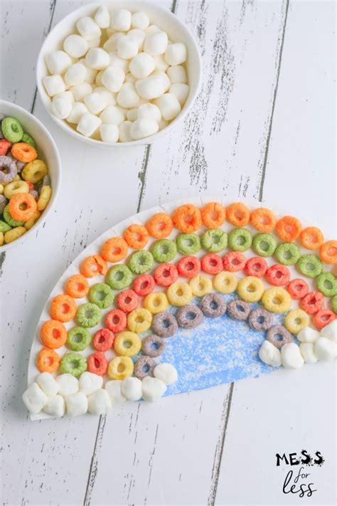 How to Make a Cereal Rainbow Craft - Mess for Less