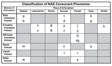 Consonant Sounds (Theory) | Vowel chart, Consonant, Phonetic chart