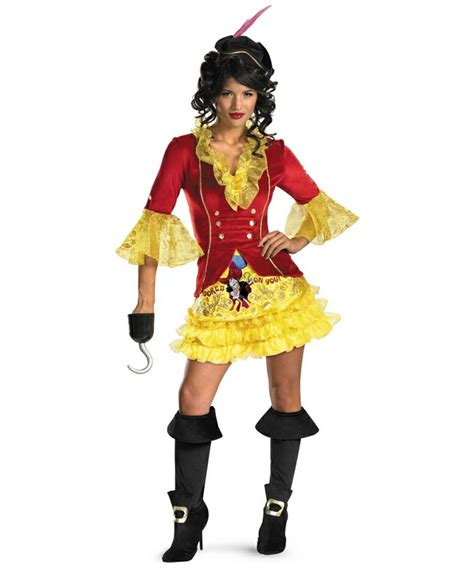 Adult Sassy Captain Hook Disney Costume - Women Costumes