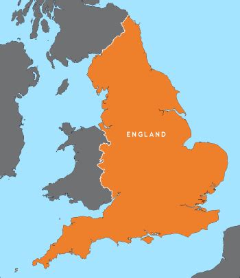 England outline map - royalty free editable vector map - Maproom