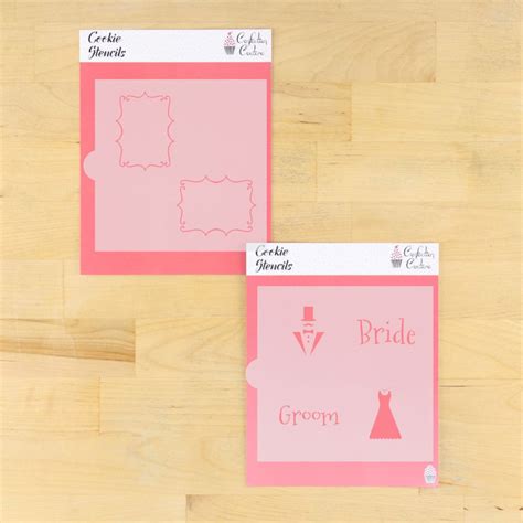 Bride and Groom 2 Piece Stencil Set