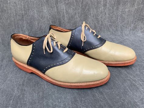 Vintage Cole Haan Navy Blue and Beige Leather Saddle Shoes - Etsy | Saddle oxford shoes, Saddle ...