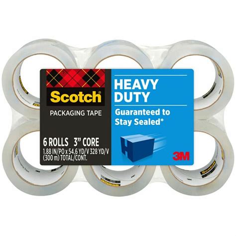 Scotch® Heavy Duty Shipping Packaging Tape, 1.88" x 54.60 yds