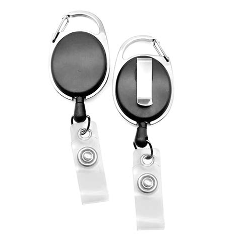 1Pcs Retractable Pull Keychain Lanyard ID Badge Holder Name Tag Card Belt Clip Buckle Badge Reel ...