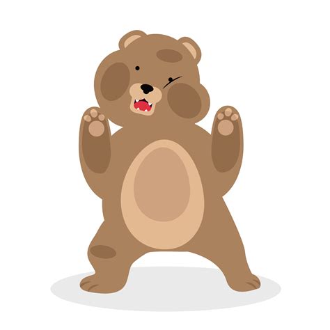 brown bear funny Cartoon vector illustration 590953 Vector Art at Vecteezy