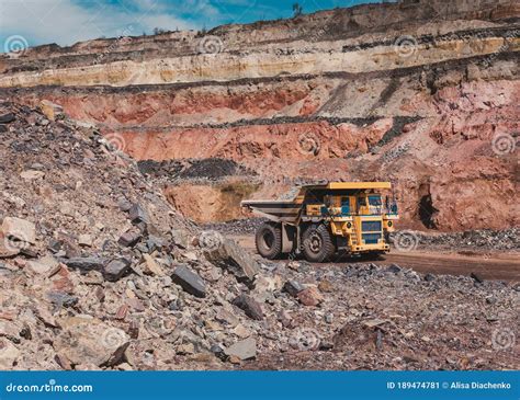 Quarry Mining in a Quarry by Machines Stock Image - Image of mineral ...