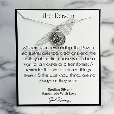 Raven Symbolism Meaning Sterling Silver Moon Raven Necklace – Jen Downey