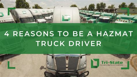 4 Reasons to be a Hazmat Truck Driver - Tri-State Motor Transport