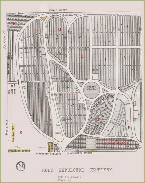 Holy Sepulchre Cemetery Map Map : Resume Examples