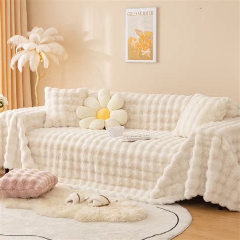 Faux Fur Sofa Covers, Throws Blankets Sofa Slipcovers for Pets – KnitFirst