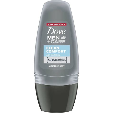 Dove Men+care Roll On Deodorant Clean Comfort Antiperspirant 50ml ...