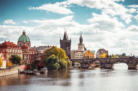 Wallpaper Prague Charles Bridge Czech Republic Autumn Bridges river