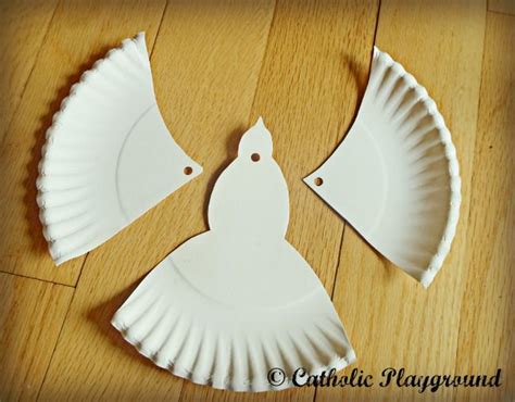 Paper Plate Dove Craft for Sunday School