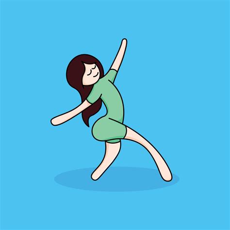 The little girl was dancing celebrating joy vector illustration 4804623 ...