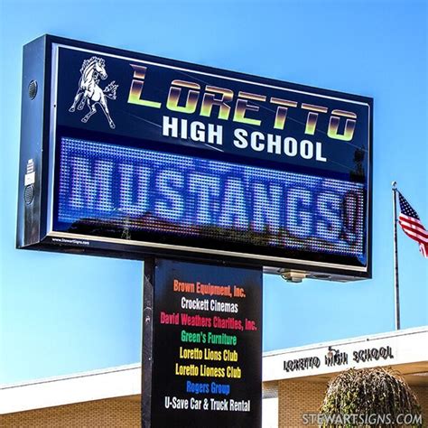 School Sign for Loretto High School - Loretto, TN