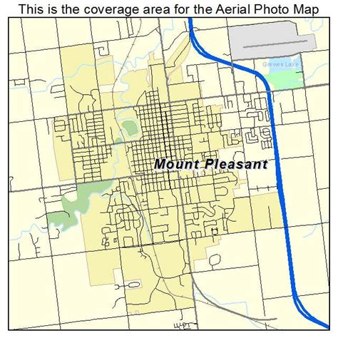 Aerial Photography Map of Mount Pleasant, MI Michigan