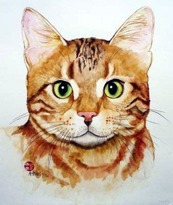 watercolor of cat face - Google Search | Aquarell katze, Abstrakte ...