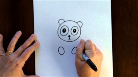 Free Art Lesson for Kids How to Draw a Cartoon Panda Bear Baby Easy ...