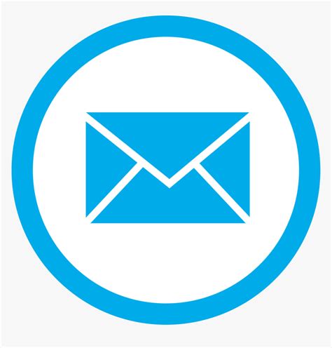 Blue Email Box Circle Png Transparent Icon - Mail Logo Png Hd, Png Download - kindpng