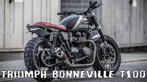 Triumph Bonneville T100 custom - YouTube