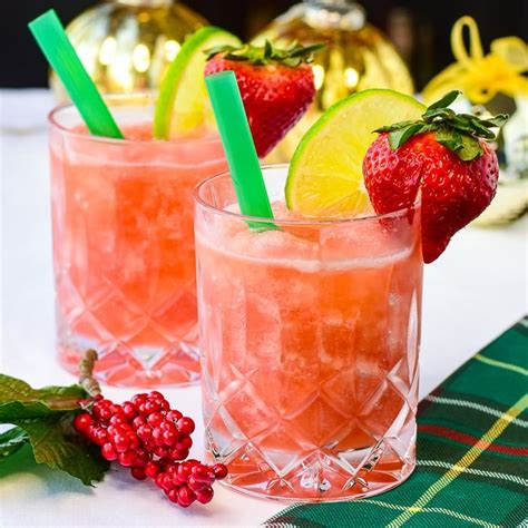 Strawberry Lime Slush. An economical summer or Holiday frozen cocktail!