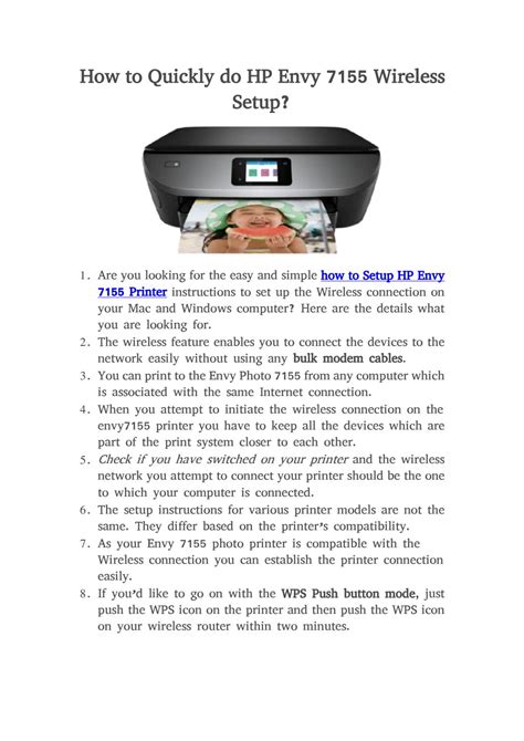 How to Quickly do HP Envy 7155 Wireless Setup? by Jermiah Fernandez - Issuu