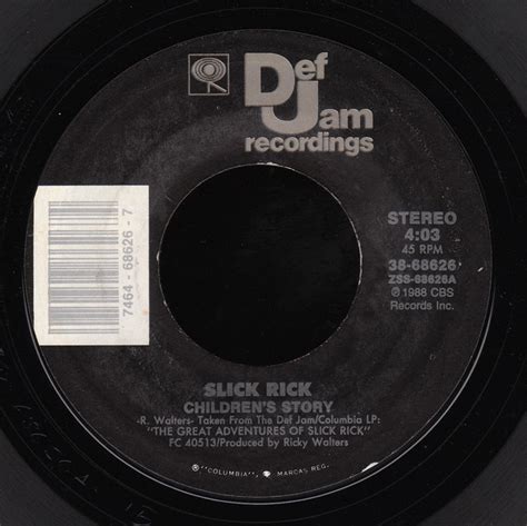 Slick Rick – Children's Story – Vinyl (7", 45 RPM + 3 more), 1988 ...