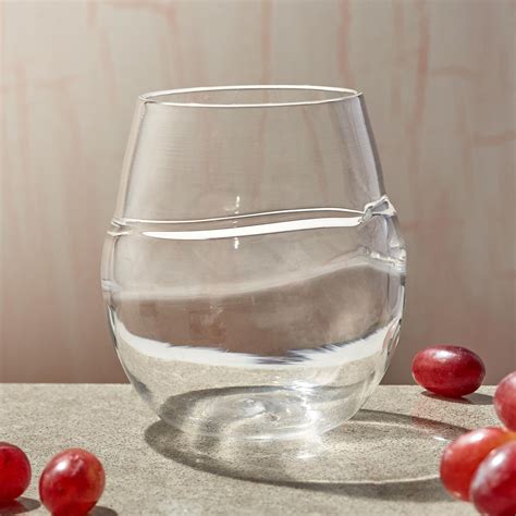 Stemless Wine Glasses Clear Hand Blown Glass Sets Cocktail - Etsy