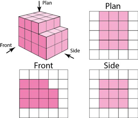 Plan and Elevation Drawings of 3D shapes - Mr-Mathematics.com