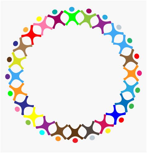 Abstract People Png Clipart - People In A Circle Clipart, Transparent Png - kindpng