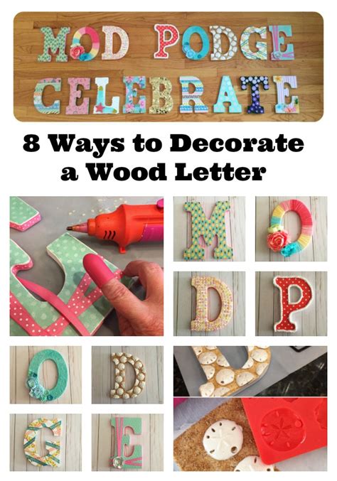 8+ Ways to Makeover a Wood Letter with Mod Podge - Handmade Happy Hour