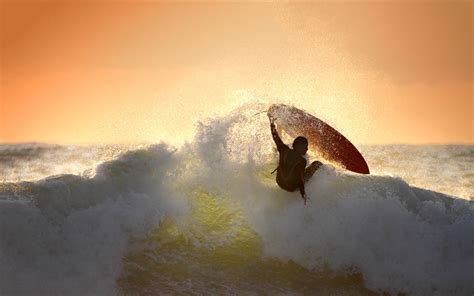 Surfing big wave sunset wallpaper | 1920x1200 | #34913