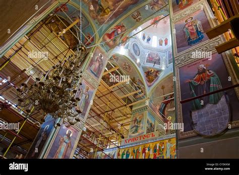 Interior of russian orthodox church Stock Photo - Alamy