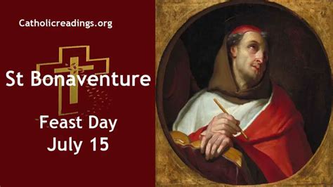 St Bonaventure - Feast Day - July 15 2023 - Catholic Saint of the Day