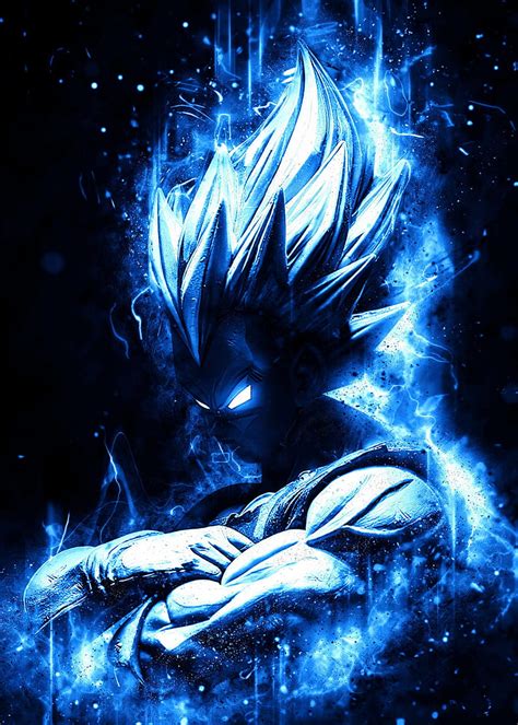 Vegeta Blue Soul' Poster by Syarifkuroakai Art. Displate. Dragon ball ...