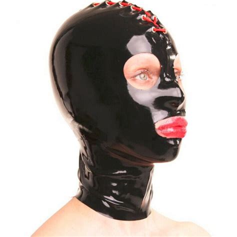 Black Latex Mask SQ34040 - LATEXSM