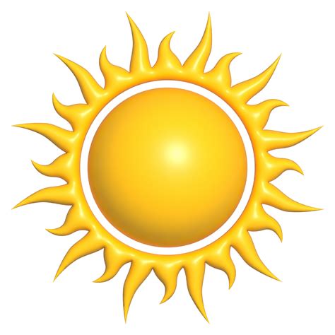 illustration of 3d sun icon 19922824 PNG