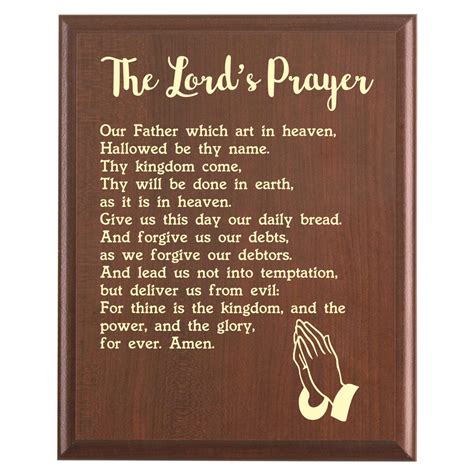 Lord's Prayer Plaque KJV | Christian scripture design – Marked Moments ...