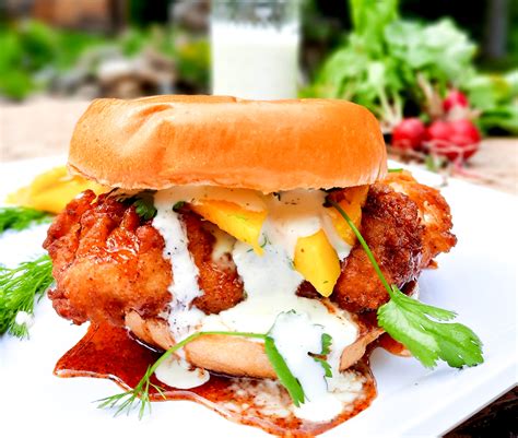 Hot Chicken Sandwich with Jalapeno Buttermilk Sauce - OUT WEST: Food & Lifestyle