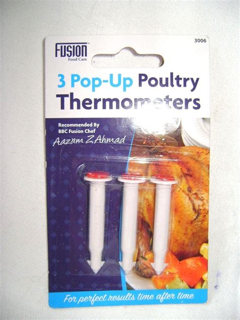 3 Pop up Poultry Thermometers Cook Cooking Kitchen Beef Chicken Turkey Timer for sale online ...