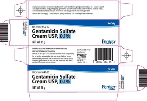 Gentamicin Cream - FDA prescribing information, side effects and uses