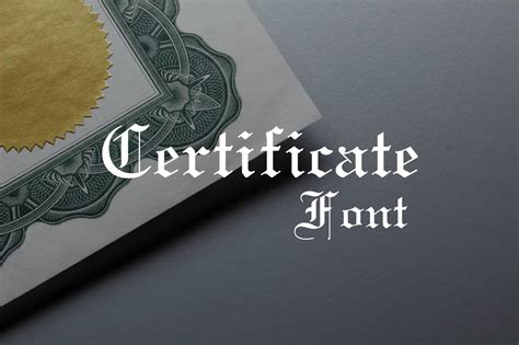 Certificate Font Free Download