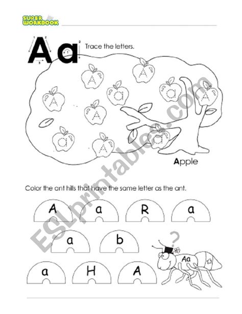 Printable Letter Aa Worksheets