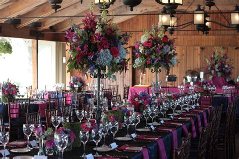 Hot Pink and Blue Wedding Flowers, The Marriott Ranch - Holly Chapple Holly Chapple Hot Pink and ...