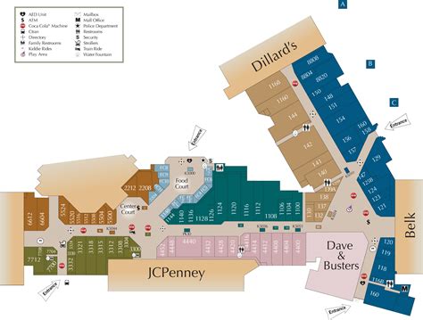 Triangle Town Center Directory Map