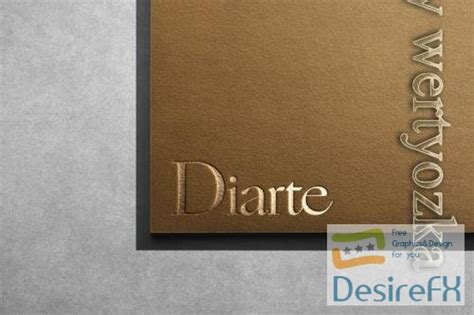 Download PSD logo mockup corner luxury paper - DesireFX.COM