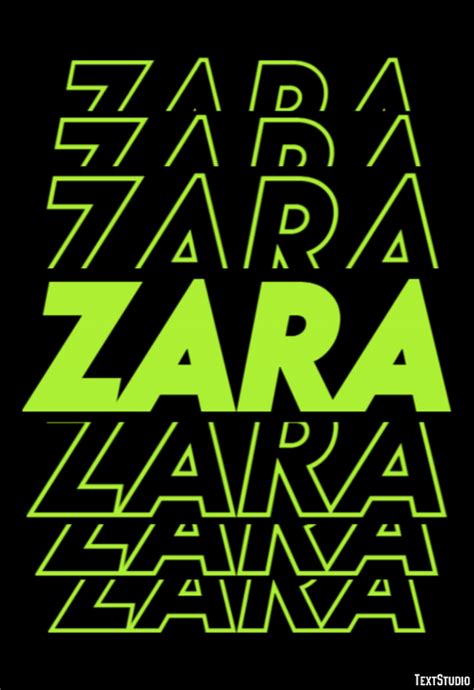 Zara Text Effect and Logo Design Name