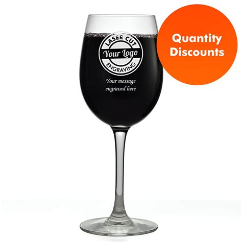 Logo Engraved Personalised Premium Red Wine Glass