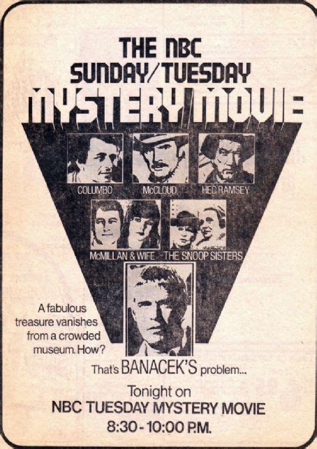 The NBC Tuesday Mystery Movie (1971) Cast and Crew, Trivia, Quotes ...