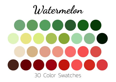 Watermelon, Color Swatches, Color Palette, iPad - Etsy